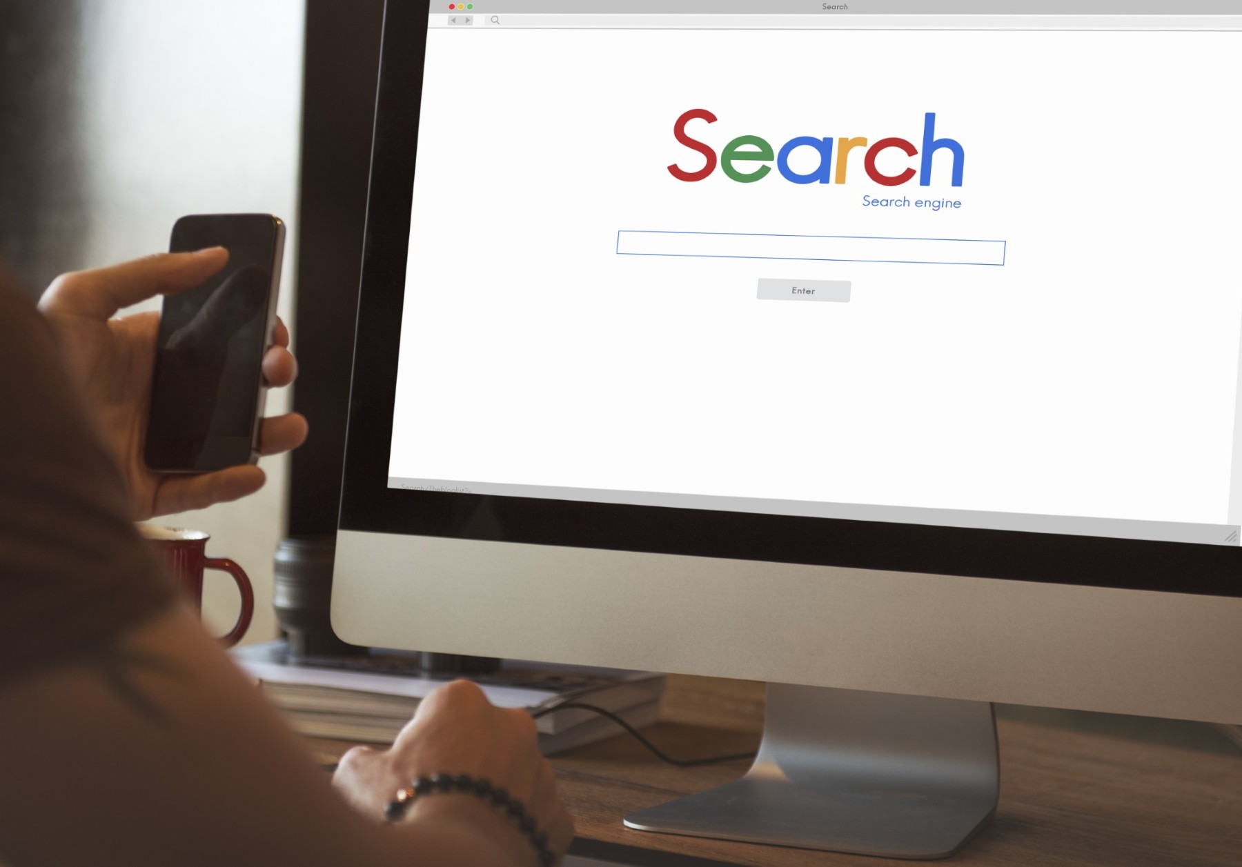 Search engine optimisation — network and web concept